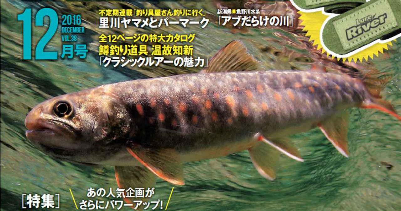 ルアーマガジン・リバー2016年12月号はオフも楽しめる企画満載！ 特別ふろくは「オリジナルロッドベルト」