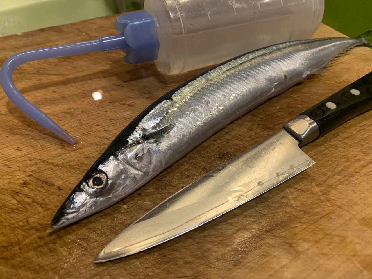 スーパーのサンマやアジを100円均一の丸型洗浄ボトルだけで3倍は美味しくする、津本式簡易版！
