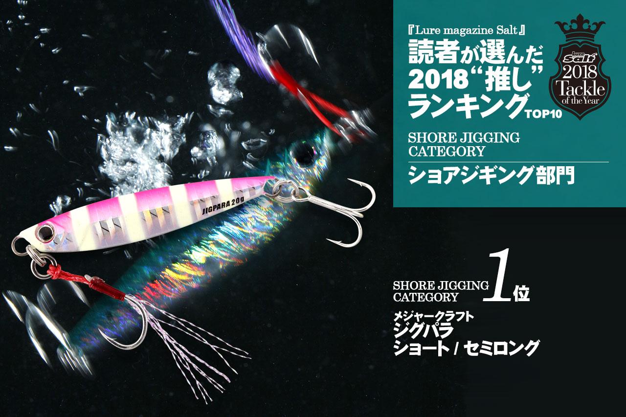 『ルアーマガジン・ソルト』読者が選んだ2018年“推し”ルアーはこれだ！【T.O.Y.ショアジギ部門ランキングTOP10】
