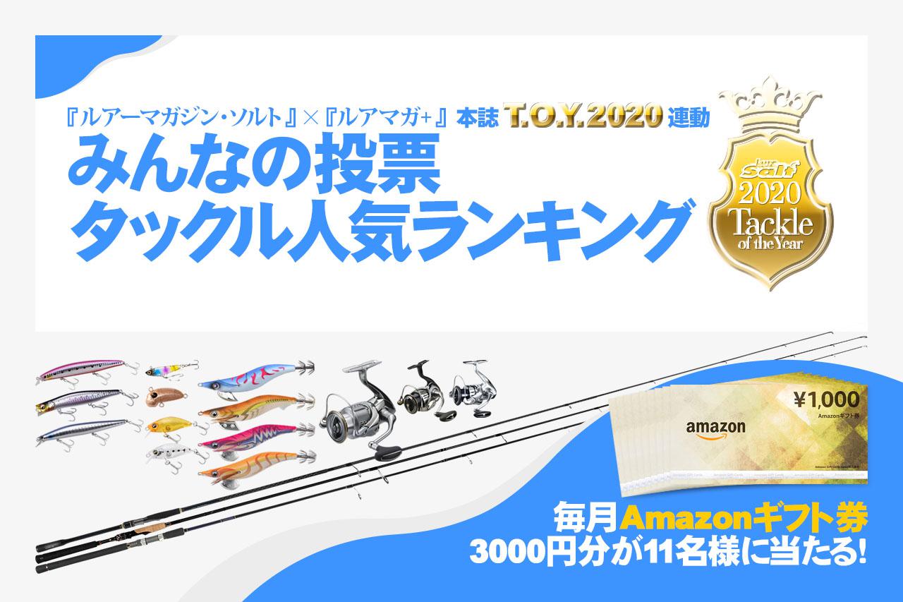 2020年ルアー海釣りタックル人気ランキングを投票で決定！ 毎月Amazonギフト券が当たります！