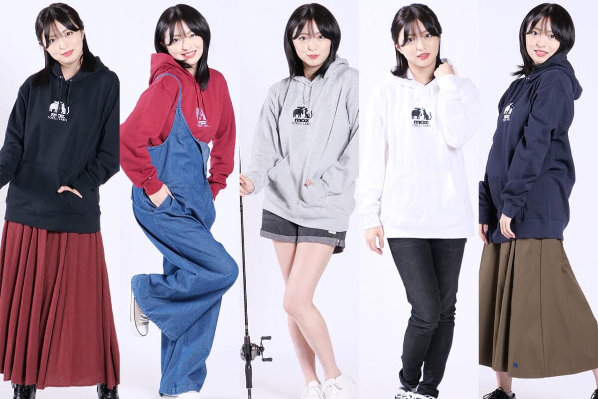『moz FOREST LABEL』と『ルアマガ』のコラボパーカーが登場！ デザインは元AKB48の佐藤七海さん！
