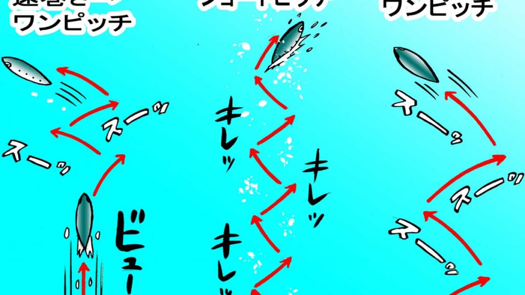 ジギングで釣果率をUPさせる「3つのアクション」とその使い分け