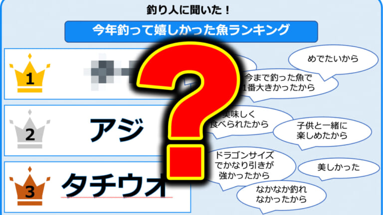 ［2023年］釣って嬉しかった魚ランキング！3位はタチウオ、2位はアジ、1位は…？