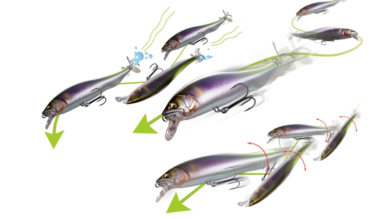 ｜リップ付きプロップベイトの最先端の姿！3WAYアクションで水面バイトを誘発！誘発！誘発！