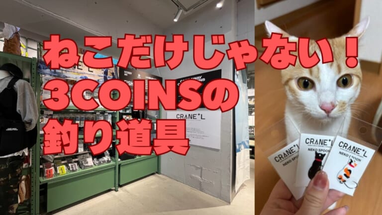 3COINSの釣具、もう見に行った？【ねこすぷーんだけじゃない！】
