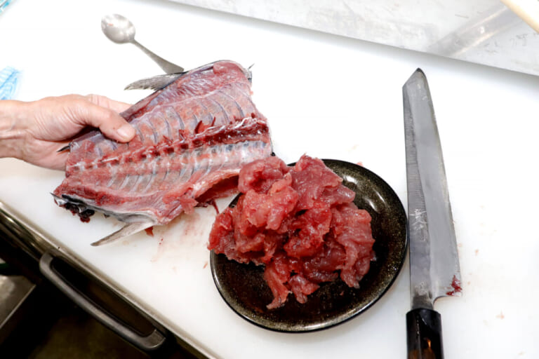 北陸がっぱ｜カツオの中落ち｜北陸の新鮮な海の幸を存分に堪能できる!!　寿司と海鮮料理『北陸がっぱ』