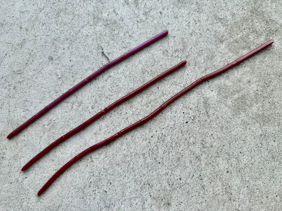 ｜【夏バテ系バスにはこれで決まり】ミミズ待ちパターン切り替えていきなり3発。好きなサイズにカットして『エサ認定』がもらえます