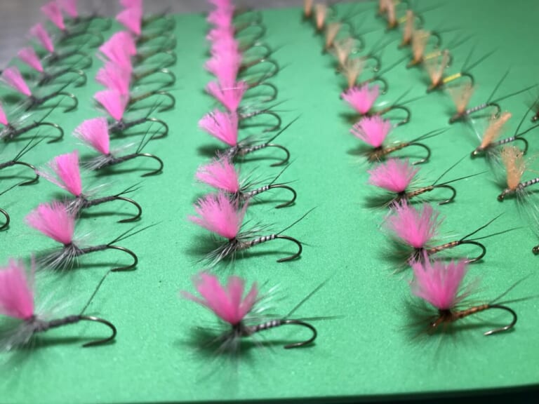 ニジマスの釣り方｜エリアトラウトで使用するフライ｜〈初心者の釣り〉“ニジマス”の生態／釣りシーズン／釣り方／仕掛け／食べ方【身近なフィールドで楽しめる淡水ゲームフィッシュの王様】