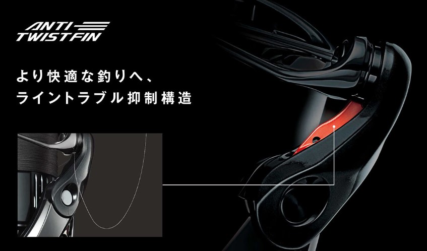 アンチツイストフィン｜「この赤色はっ！」4年ぶりにフルモデルチェンジしたシマノの新型リール。“マグナムライトローター”をついに搭載した正常進化モデル。