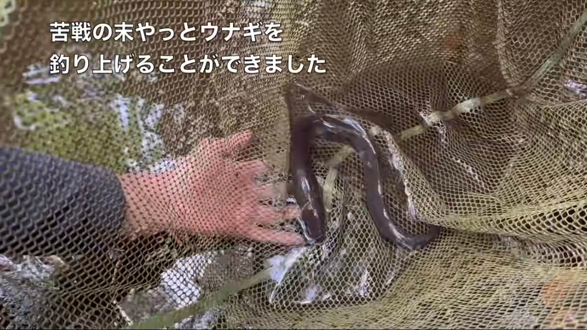 |「よっしゃ!」「食った!」ミミズのついた『木の枝』を岩陰に突っ込むと…? 20万回再生された“穴釣り”に反響多数。