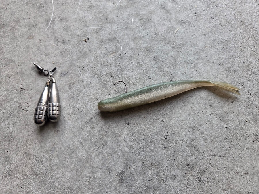 |シンカーの重さは70g!プレッシャーに打ち勝つために生み出した必殺リグとは?オススメカラーも公開。「ワーム本来のパワーを活かした釣りです」