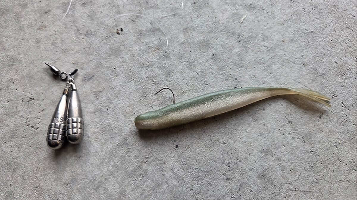 |シンカーの重さは70g!プレッシャーに打ち勝つために生み出した必殺リグとは?オススメカラーも公開。「ワーム本来のパワーを活かした釣りです」