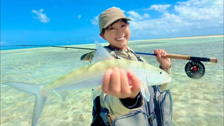 【福島和可菜のLove Fishing】GTの後はフライで楽しむキリバス遠征！巨大シャコも捕獲して大満足の釣行に！
