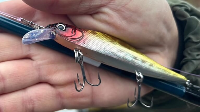 冷たい雨で水温6度台でもバスは釣れる！ハードベイトの達人が教える『フランジャー』のチューニング方法【鈴木翔の”SHOWUP!!”】