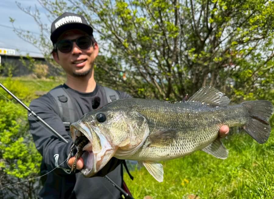｜ゾワゾワするくらい釣れる…。ハイプレッシャーリバーでもデカバス乱舞！「フォールだけでバイト連発です」【芝田昂平】