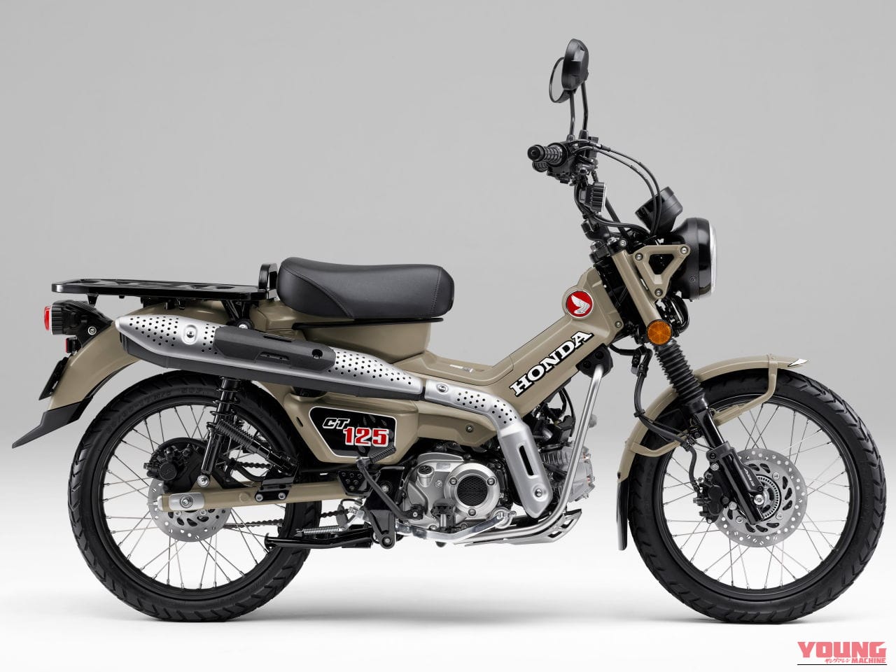 ホンダCT125ハンターカブ｜マットフレスコブラウン｜釣り場の奥地へ潜入! アングラーから圧倒的支持を集めるホンダ「カブ」シリーズ最新モデルまとめ
