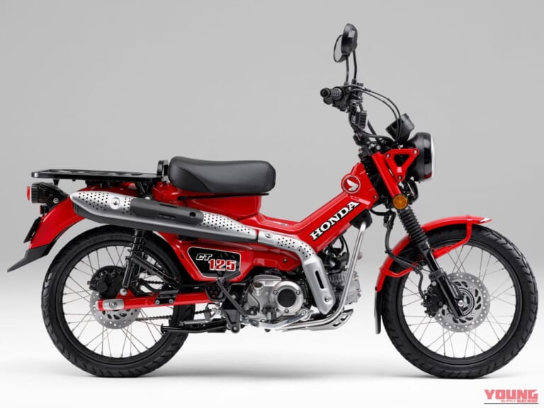 ホンダCT125ハンターカブ|グローイングレッド|釣り場の奥地へ潜入! アングラーから圧倒的支持を集めるホンダ「カブ」シリーズ最新モデルまとめ