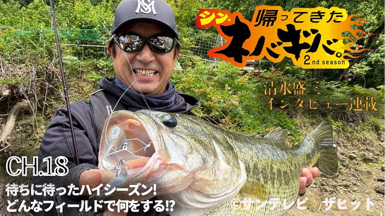 |『バス釣り上達100のヒント』CH.18「待ちに待ったハイシーズン。どんなフィールドで何をする!?」【帰ってきた、シン・ネバギバ。】清水盛三、インタビュー連載!!