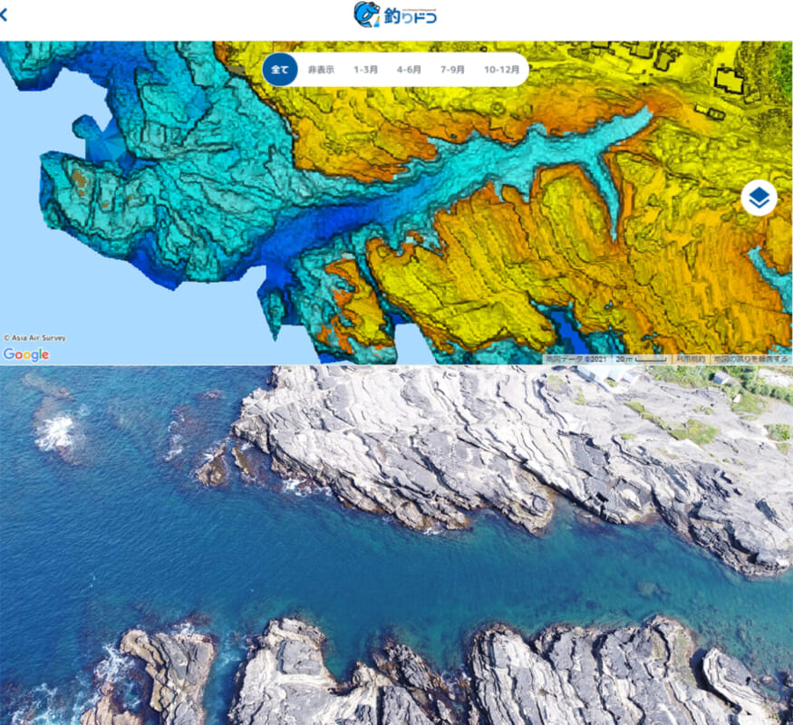 海底丸見え地図サービス 釣りドコ を駆使して三浦でエギングにチャレンジ ハイプレッシャーをどう攻略する ルアマガプラス